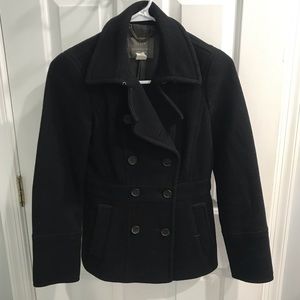 Jcrew Stadium Cloth Black Peacoat